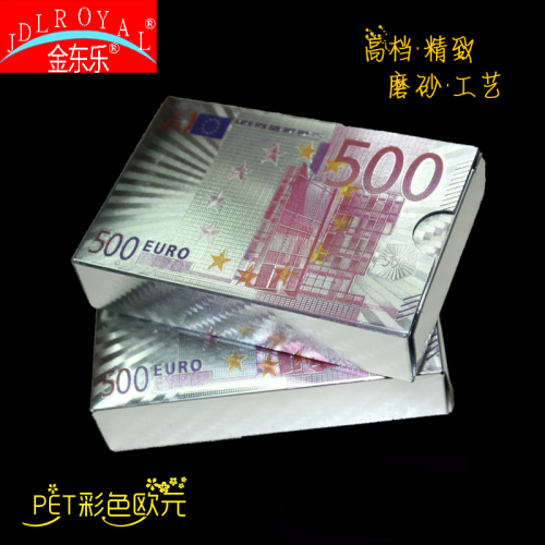 Gold Foil Poker New Pet Color Silver Euro Plastic Gold Foil Poker Samples Can Be Customized