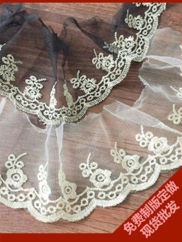 Gold Silk Stabilized Yarn Embroidery Lace