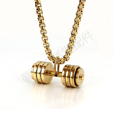 Stainless Steel Jewelry Accessories Dumbbell Necklace Finished Products