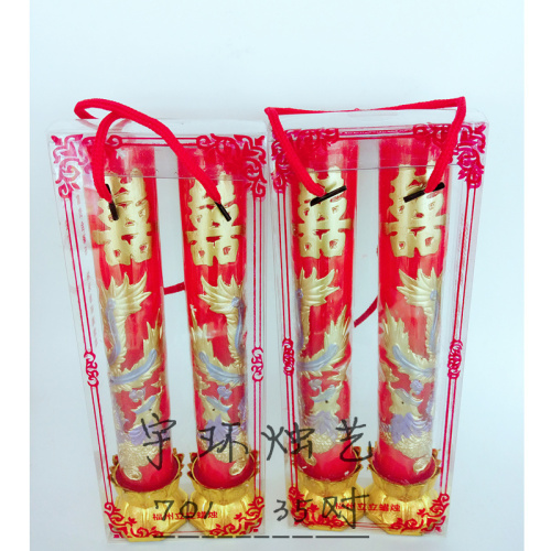 gold color dragon and phoenix candle red wedding candle knot wedding candle pair candle chinese wedding
