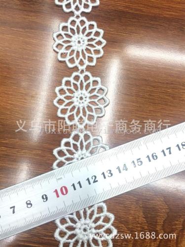 hot sale exquisite polyester water soluble lace jewelry lace accessories black and white two-color spot wholesale