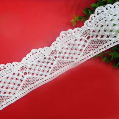Milk silk lace garment accessories lace water soluble embroidery bar code factory direct sales