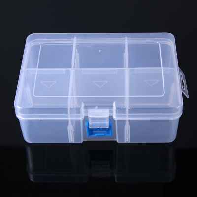 Supply Big 6-lattice transparent plastic box beads box organize jewelry storage  box
