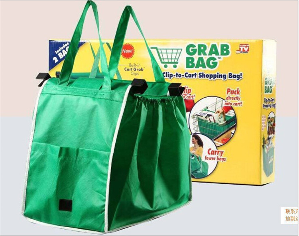 grab bag green environmental protection bag supermarket shopping