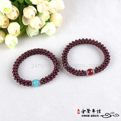 Wine red garnet bracelet bracelet crystal bracelet bracelet crystal bracelet