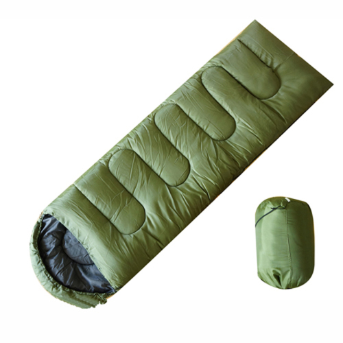 sled dog factory direct sales autumn and winter outdoor camping envelope hooded cotton sleeping bag 1.3kg