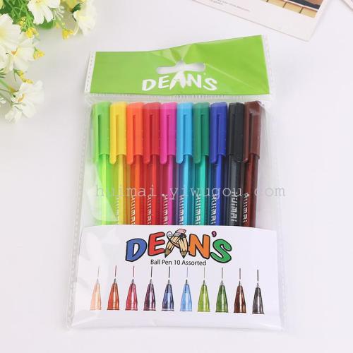 10 color ballpoint pen ballpoint pen | multi-color ballpoint pen | 10 m color rod color core triangle