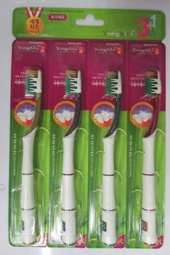 4pc korean brushed toothbrush