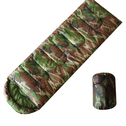 Sled Dog Outdoor Autumn and Winter Extended Waterproof Portable Satchel Adult Camouflage Printed Sleeping Bag 2.4kg
