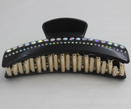 acrylic hair clip large white ab rhinestone hair accessories wholesale