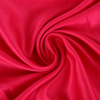 艳红色哑光色丁边框印花方巾围巾披肩