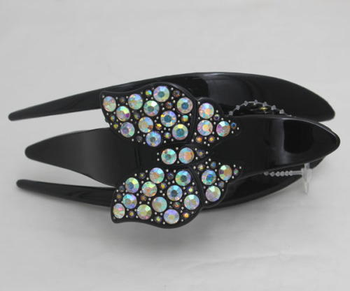 duckbill clip hair accessories big diamond hairpin black acrylic jewelry wholesale