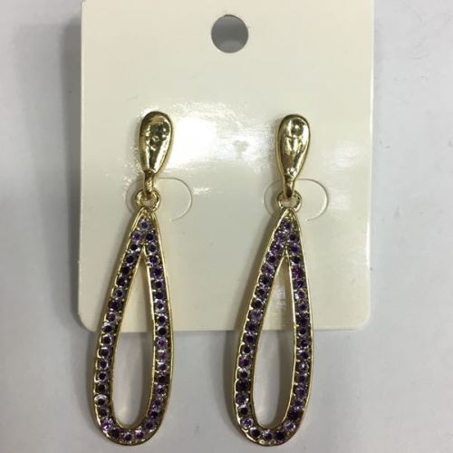 Two-Tone Rhinestone Earrings
