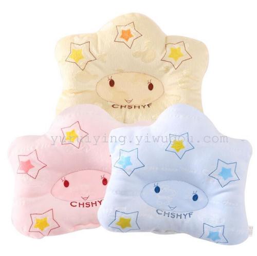 newborn crystal velvet shaping pillow baby anti-deviation head baby pillow star pillow mixed color