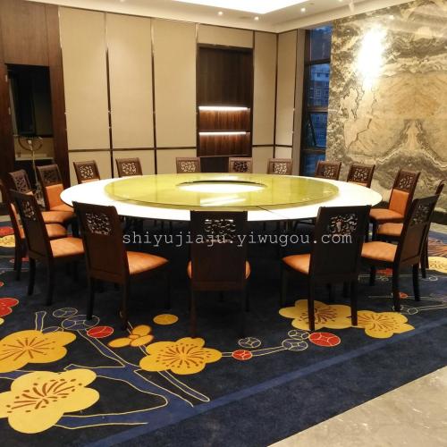 jinhua quzhou hotel compartment remote control electric dining table 20-50 people electric combination table