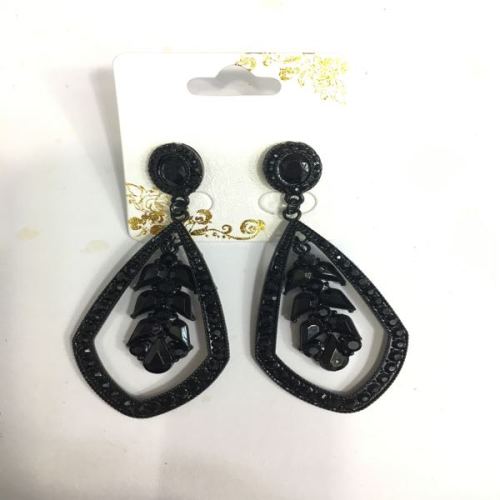 korean graceful and fashionable rhinestone resin earrings