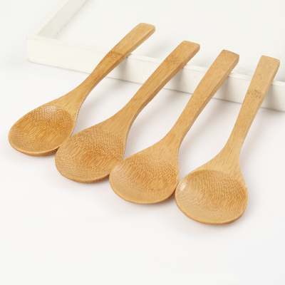 Wholesale small wooden spoon natural carbonized small bamboo spoon powder coffee spoon water honey spoon hand-sanded carving