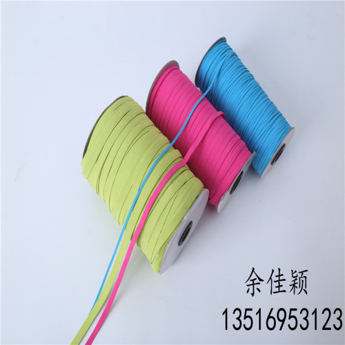 factory direct sales 0.6cm imported flat color horse walking elastic band 300 colors spot