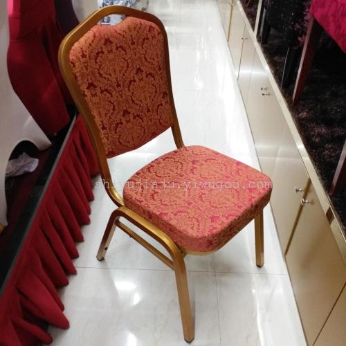 jilin changchun hotel banquet dining table and chair restaurant wedding steel chair metal paint conference chair