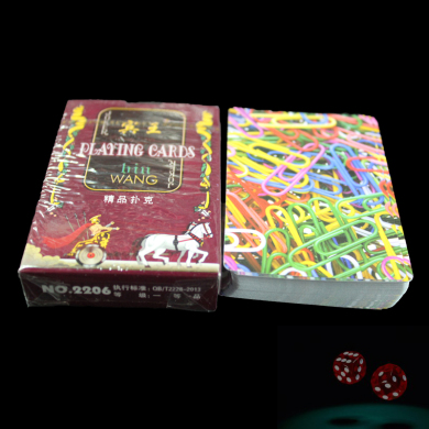 扑克牌 宾王扑克 宾王2206回形针花纹扑克