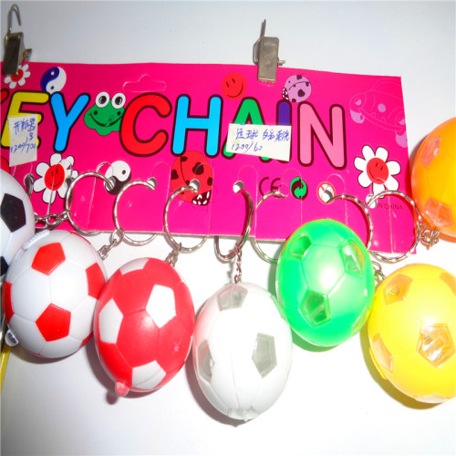 Children‘s Toy Flashlight Gift Led Keychain Small Night Lamp Luminous Pendant Football Factory Direct Sales