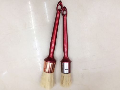 factory direct red handle pig bristle round head paint brush