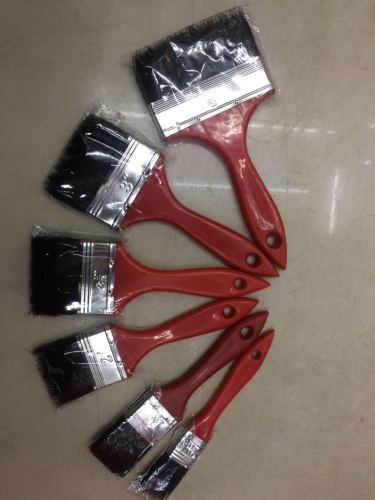 factory direct sale plastic handle black bristle brush