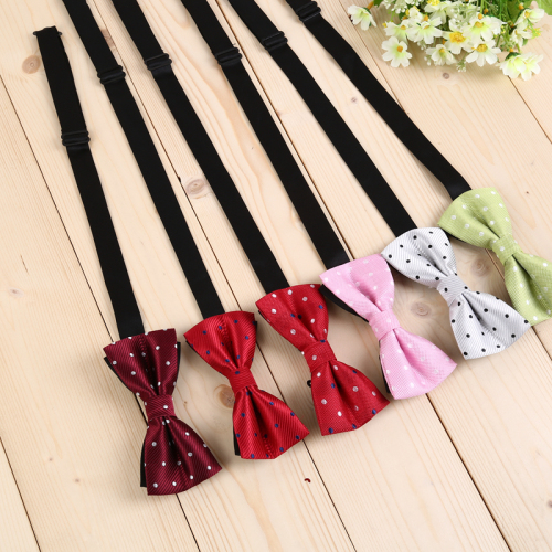 manufacturer direct selling cute dot polyester bow tie jewelry decoration