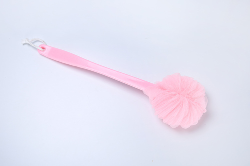 [Qing Zhi] Bath Brush Plastic Long Handle Ball Bath Brush Color Wash Cloth Mesh Sponge Wash Cloth Mixed Batch