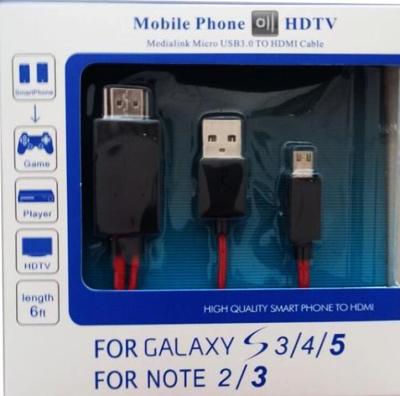 The HDTV HDMI TV video is connected to The data cable