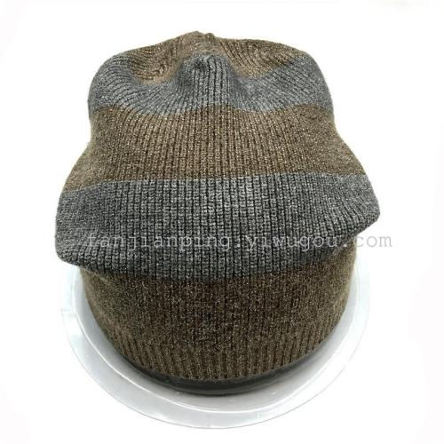Men‘s Lady Couple Knitted Hat Autumn and Winter Warm Cashmere Woolen Cap Korean Fashion Pullover Hat