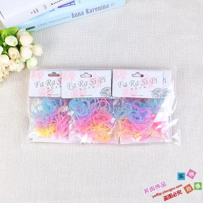 White card packaging children colorful plastic rubber bands