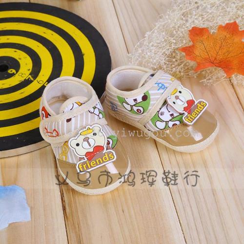 New Cartoon Animal Applique Baby Toddler Shoes Baby Soft Sole Non-Slip Shoes