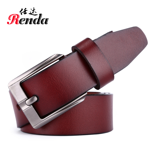 Men‘s New Pin Buckle Genuine Leather Belt Cowhide Retro Easy Matching Business Men‘s Belt