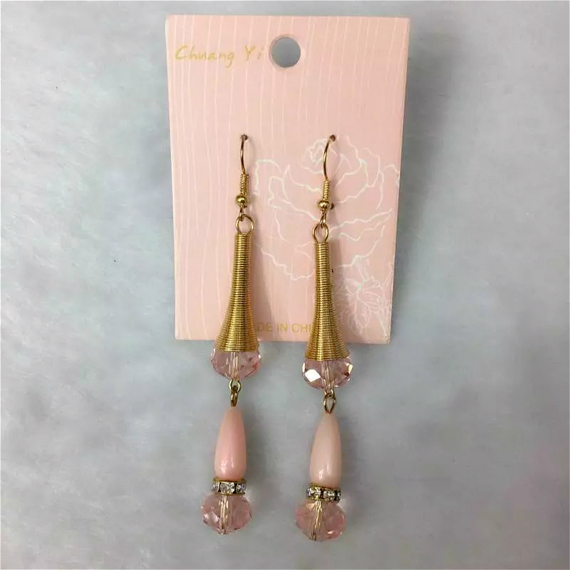 Fashion cute little horn Crystal Earrings all-match lady temperament temperament