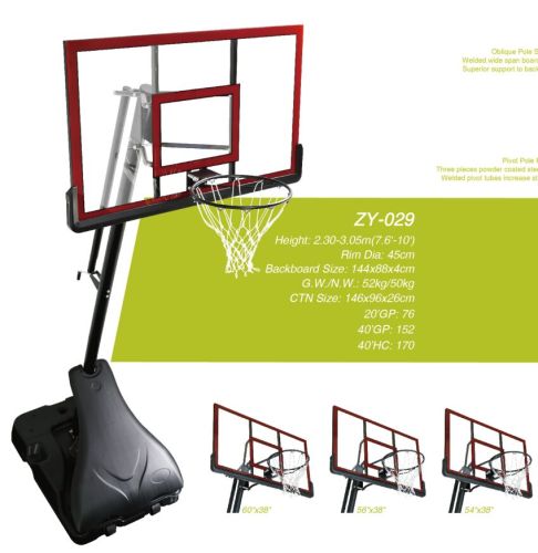 zy-029 adjustable outdoor basketball stand