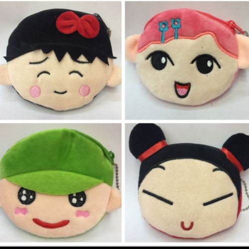 stall 2 yuan store plush wallet embroidered wallet coin bag coin purse