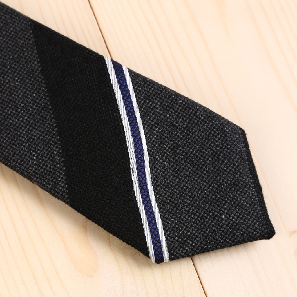 涤棉材质六公分宽领带 斜纹图案装饰 厂家直销