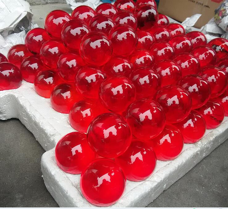 包邮10颗22mm大红色玻璃珠光球2.2cm红色圆珠定制颜色