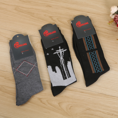 stall new fashion printed socks warm stockings men‘s sports socks