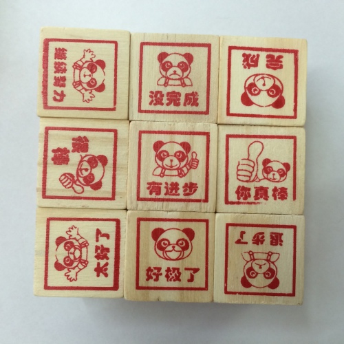 Teachers Comments Seal Wooden Toy Seal Wood Award Stamp