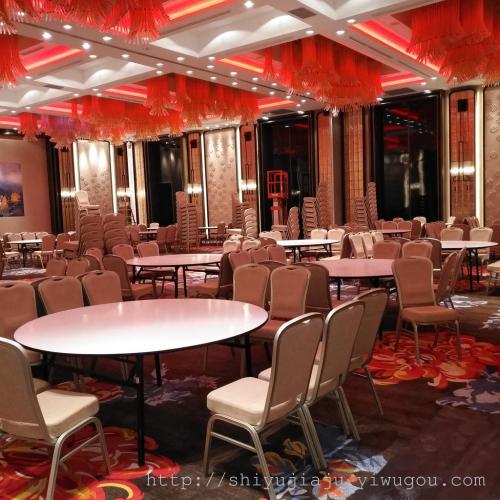 taizhou five-star hotel banquet chair foreign trade wedding conference aluminum alloy chair hotel banquet hall banquet table and chair