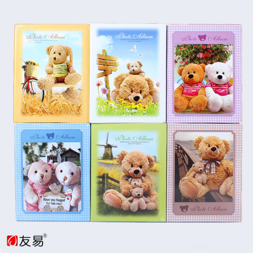 cartoon teddy bear special photo album wholesale a bag of simple 4d large 6-inch 100 pieces photo album without box