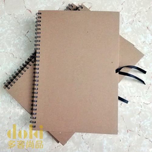 Double-Sided Blank Cowhide Cover 16K Sketch Sketch Sketch Drawing Book Support Custom Logo