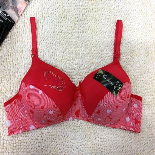 love letter hot drilling printing stitching foreign trade bra comfortable sexy large cup e