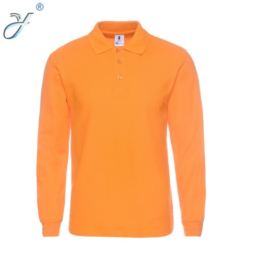 factory wholesale customized color casual autumn long-sleeved polo shirt