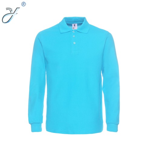 factory wholesale custom color activity leisure golf club long sleeve polo shirt