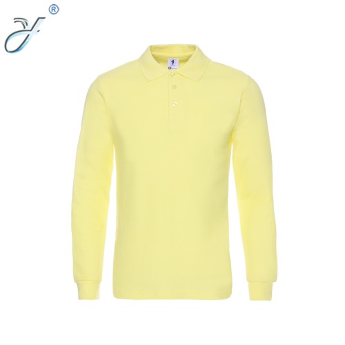 factory wholesale customized color casual autumn long-sleeved polo shirt