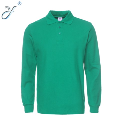 factory wholesale customized color leisure autumn long-sleeved polo shirt