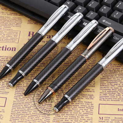 Advertising promotion carbon fiber ball pen metal pen gift pen office stationery oil pen custom factory direct sales